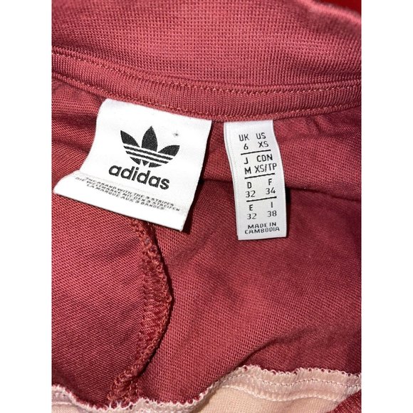 ADIDAS Originals Trefoil Logo Color Block Cropped Top T-Shirt Tee Size XS - Picture 5 of 7